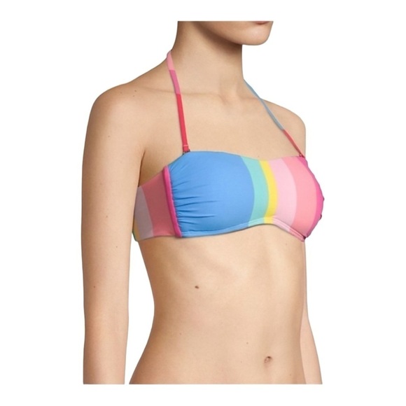 La Blanca Striped Bandeau High Waisted Bikini NWOT - Picture 4 of 9